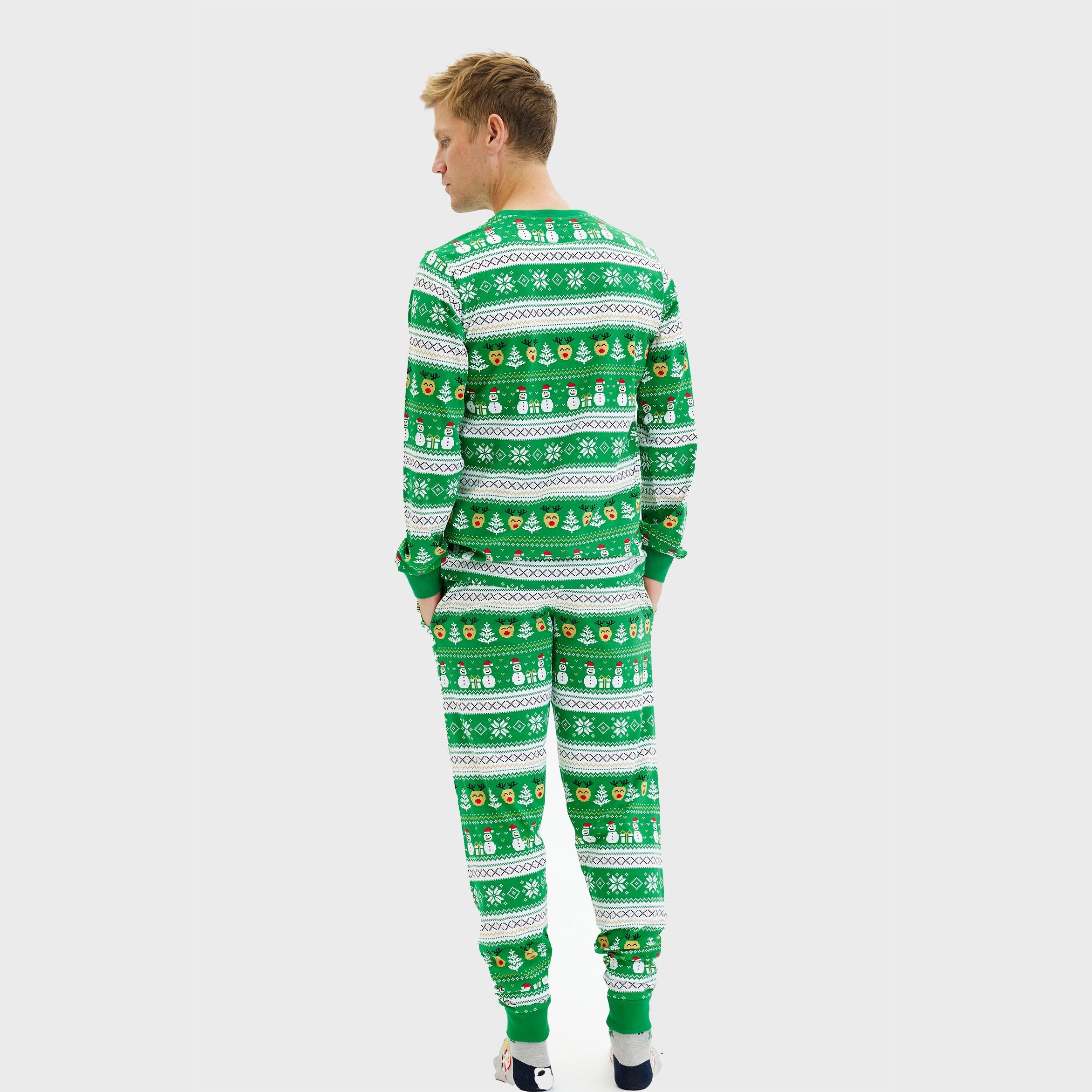 Ultimativer Weihnachtspyjama grün – Herren.